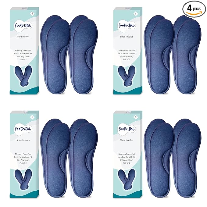 Shoprythm foot Vital 7 / Blue / Pack Of 4 Memory Foam Shoe Insoles Shoprythm foot Vital 7 / Blue / Pack Of 4 Memory Foam Shoe Insoles